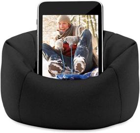 img 1 attached to 📱 eBuyGB Black Bean Bag Sofa Pouch Case for iPhone, iPod, Samsung Smartphone