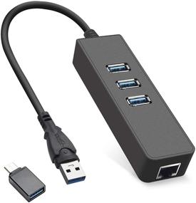 img 4 attached to Friencity USB 3.0 Hub Ethernet with USB C Adapter - High Speed 3 Port USB Splitter Gigabit for MacBook, Mac Pro/Mini, iMac & More