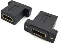 🔌 poyiccot адаптер соединитель для hdmi разъемов (2 шт) - золотое покрытие, женский разъем в линии для прямого соединения. логотип