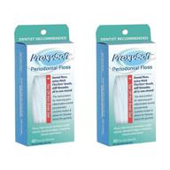 proxysoft dental floss threaders: ultimate dental care for periodontal disease, braces, and orthodontics – thick yarn proxy brush included (2 packs) logo