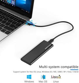 img 1 attached to DMLIANKE M.2 NVME SSD Enclosure Adapter: USB 3.1 Gen 2 Case for PCIE NVME M.2 SSD (Black)