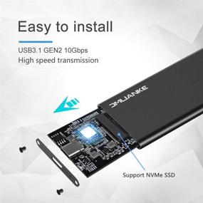 img 2 attached to DMLIANKE M.2 NVME SSD Enclosure Adapter: USB 3.1 Gen 2 Case for PCIE NVME M.2 SSD (Black)