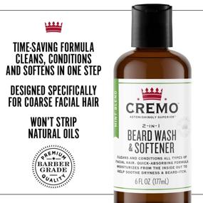 img 2 attached to 🪥 Cremo Mint Blend Beard Wash & Softener: Ultimate 2-in-1 for All Facial Hair Lengths, 6 Oz.