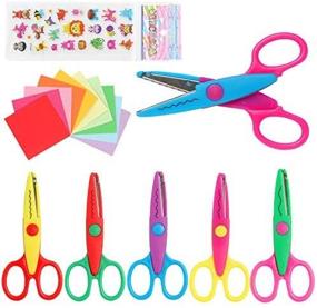 img 2 attached to 🎨 LandJoy Colorful Decorative Paper Edge Scissor Set - 6 Kids Craft Scissors with Safety Blades and Comfortable Handles - DIY Craft Scissors Ideal for Children, Teachers, Scrapbooks, Greeting Cards-B