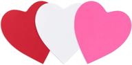 hygloss products heart shape paper cut-outs – perfect for arts and crafts, valentine's day activities – red, pink & white – 6 inches jumbo pack – 240 pcs – many creative uses logo