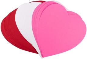 img 2 attached to Hygloss Products Heart Shape Paper Cut-Outs – Perfect for Arts and Crafts, Valentine's Day Activities – Red, Pink & White – 6 Inches Jumbo Pack – 240 Pcs – Many Creative Uses