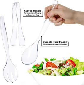 img 1 attached to Convenient Disposable Plastic Serving Utensils for Food Service & Supplies