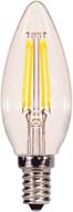 satco s29890 clear candelabra led bulb - enhanced lumens логотип