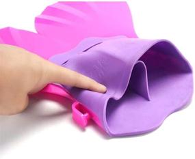 img 1 attached to 🧜 AmazeFan Mermaid Swim Tail Fins for Kids - Fun Pink Monofin Flipper for Girls