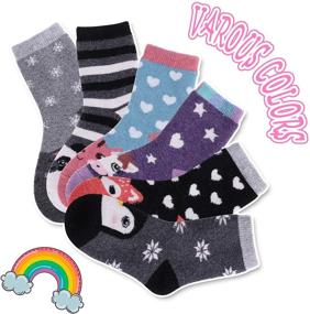 img 1 attached to 🧦 Warm and Cozy: TRUEHAN 6 Pairs Children's Wool Socks for Boys and Girls – Ideal for Cold Winter Days