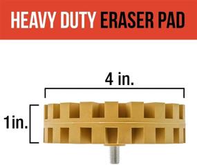 img 2 attached to Efficient Graphic Removal Tool: TCP Global Heavy Duty Rubber Eraser Wheel 4” Inch Pad & Adapter - Pinstripe, Adhesive Remover, Vinyl Decal, Graphics Removal Tool