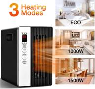 🔥 infrared space heaters - portable electric heater for indoor use, 495 sqft coverage with 3 power modes (1500w/1000w/eco), tip-over & overheat shut-off, 40% energy saving - ideal home heating solution logo