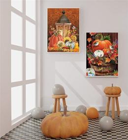 img 1 attached to Halloween Diamond Painting Pumpkin Rhinestone Painting, Drawing & Art Supplies