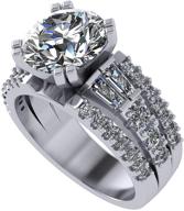 sterling baguette engagement 9 00mm 3 00ct center women's jewelry logo