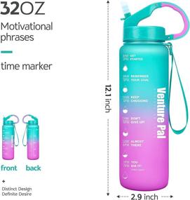 img 3 attached to 💧 Stay Hydrated with Venture Pal 32oz Leakproof BPA Free Water Bottle: Motivational Time Marker & Straw for Fitness, Gym, and Outdoor Sports Activity