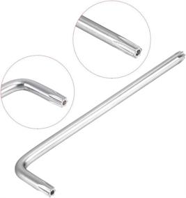 img 1 attached to Uxcell Tamper Wrench: L-Shaped Nickel Finish for Enhanced Security