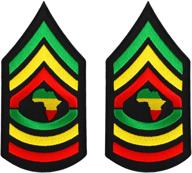 🎖️ enhance your military gear with 2-pack sergeant military rgy rasta embroidered iron on patches logo