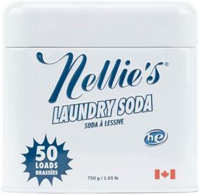 img 1 attached to 🧺 Nellie's Laundry Soda Tin with Refill Pouches - 50 Load Effective Cleaning Bundle!