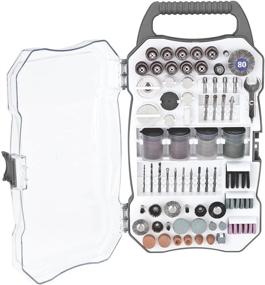 img 1 attached to 🔧 Enhance Your Rotary Tool with the Genesis GART208 208-Piece Universal Accessory Set – Includes Durable Carrying Case in Gray!