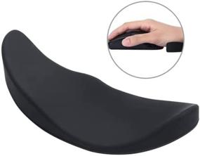 img 4 attached to Carpalax Glide Palm Rest - Ergonomic Wrist Rest with Soft Cooling Material, 🖐️ Perfect for Work from Home, Computer, Laptop, Gaming, Office, Smooth Mouse Movement, Wrist Pain Relief