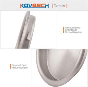 img 1 attached to KOVOSCH 6 Pack Satin Nickel Closet Door Finger Pulls - 2-1/8” Round Sliding Finger Door Handles, Simple Snap-in Installation