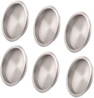 kovosch 6 pack satin nickel closet door finger pulls - 2-1/8” round sliding finger door handles, simple snap-in installation logo