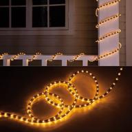 enhance your christmas decor with 36ft rice rope lights: durable, connectable, and cuttable outdoor christmas lights, perfect for balcony, roof, porch decoration логотип