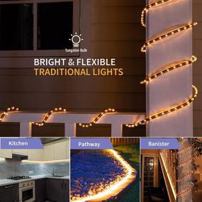 img 2 attached to Enhance Your Christmas Decor with 36Ft Rice Rope Lights: Durable, Connectable, and Cuttable Outdoor Christmas Lights, Perfect for Balcony, Roof, Porch Decoration