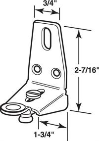 img 1 attached to 🚪 Heavy Duty Pivot Bracket for Bi-Fold Closet Doors: Prime-Line Products N 6836