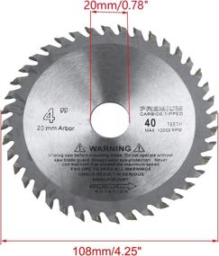 img 2 attached to 🔪 Antrader 3-Pack 4.25" Diameter 40 Tooth Woodworking Circular Saw Cutter with 0.78" Arbor Diameter