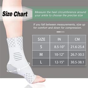 img 3 attached to INDEEMAX Ankle Brace Compression Sleeve (1 Pair) For Men &Amp