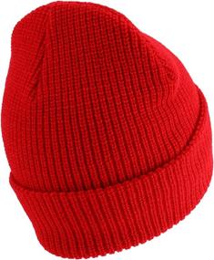 img 2 attached to 🧢 Oversized Big Size Plain Ribbed Knit Cuff Long Beanie Hat - Fashionable Apparel Shop