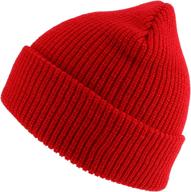 🧢 oversized big size plain ribbed knit cuff long beanie hat - fashionable apparel shop logo