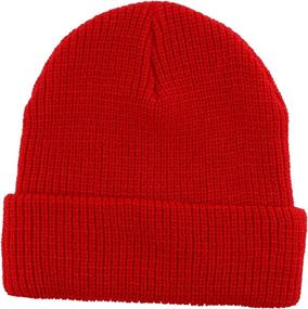 img 1 attached to 🧢 Oversized Big Size Plain Ribbed Knit Cuff Long Beanie Hat - Fashionable Apparel Shop