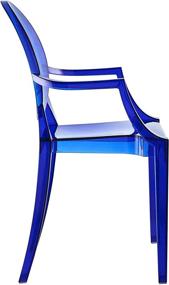 img 3 attached to 🪑 Modway EEI-121-BLU Casper Blue Acrylic Stackable Armchair - Easy Assembly for Modern Kitchen and Dining Room