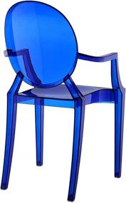 img 2 attached to 🪑 Modway EEI-121-BLU Casper Blue Acrylic Stackable Armchair - Easy Assembly for Modern Kitchen and Dining Room