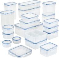 📦 locknlock easy essential storage set - 38 piece airtight food containers, clear - bpa-free, dishwasher safe логотип