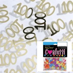 img 1 attached to 🎉 Shimmering Gold Confetti Number 100 - Retail Pack #7998 QS0