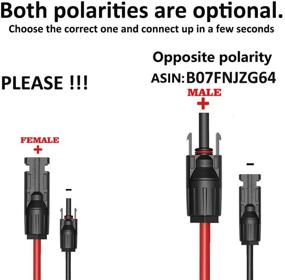 img 2 attached to 🔌 Набор кабелей для солнечных панелей INSTABOOST 10AWG - разъем MC4 и порт Anderson PowerPole - для автодома, солнечного генератора, портативной электростанции (Мужской: отрицательный, Женский: положительный)