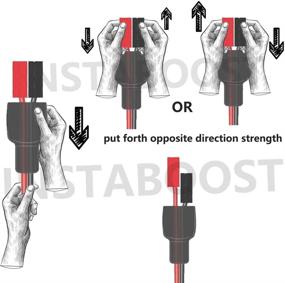 img 1 attached to 🔌 Набор кабелей для солнечных панелей INSTABOOST 10AWG - разъем MC4 и порт Anderson PowerPole - для автодома, солнечного генератора, портативной электростанции (Мужской: отрицательный, Женский: положительный)