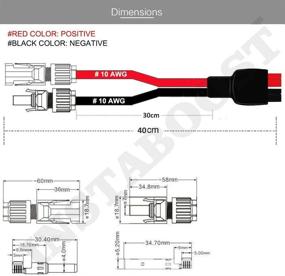 img 4 attached to 🔌 Набор кабелей для солнечных панелей INSTABOOST 10AWG - разъем MC4 и порт Anderson PowerPole - для автодома, солнечного генератора, портативной электростанции (Мужской: отрицательный, Женский: положительный)