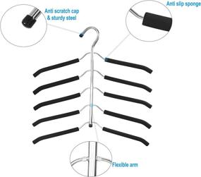 img 3 attached to Вешалки для свитеров Органайзер для гардероба из нержавеющей стали