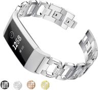 jiarusig compatible with fitbit charge 3 bands women logo