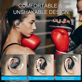 img 3 attached to BassPal Sports Bluetooth Earbuds: Wireless 5.1 Earphones with Mic, IPx7 Waterproof for iPhone and Android - Ideal for Sports, Workout, and Gym