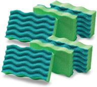 🧽 libman 1268 cleaning sponge 6-pack - 2.75x4.5x1 inches, green - multi-purpose household sponge set logo