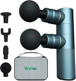 img 4 attached to 💆 Wellue Deep Tissue Massage Gun - Percussion Muscle Massage Gun for Therapy and Relaxation, Dual-Head Handheld Muscle Massager for Athletes to Relieve Pain, Soreness, and Stiffness