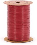 berwick offray 1/4'' wide matte raffia ribbon, claret red – 100 yard rolls for stunning decor and craft projects! logo