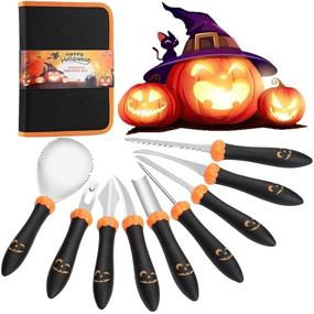 img 4 attached to Enhanced Stickit Graphix Pumpkin Carving Kit - 9 Piece Upgrade