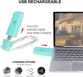 img 3 attached to 📖 LUXSWAY Rechargeable Book Reading Light: Clip-on LED, Portable Bookmark with Adjustable Brightness for Kids' Eye-Protection in Bed – Warm White and Amber LEDs Night Reading Light