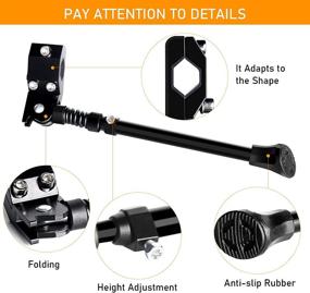 img 2 attached to 🚲 Colmthys Adjustable Rear Mount Aluminum Bike Kickstand - Suitable for 16-26 Inch Mountain, Adult, Road, Folding Bicycles